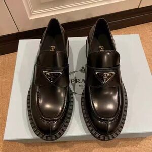 Prada Women's Black Leather Loafers